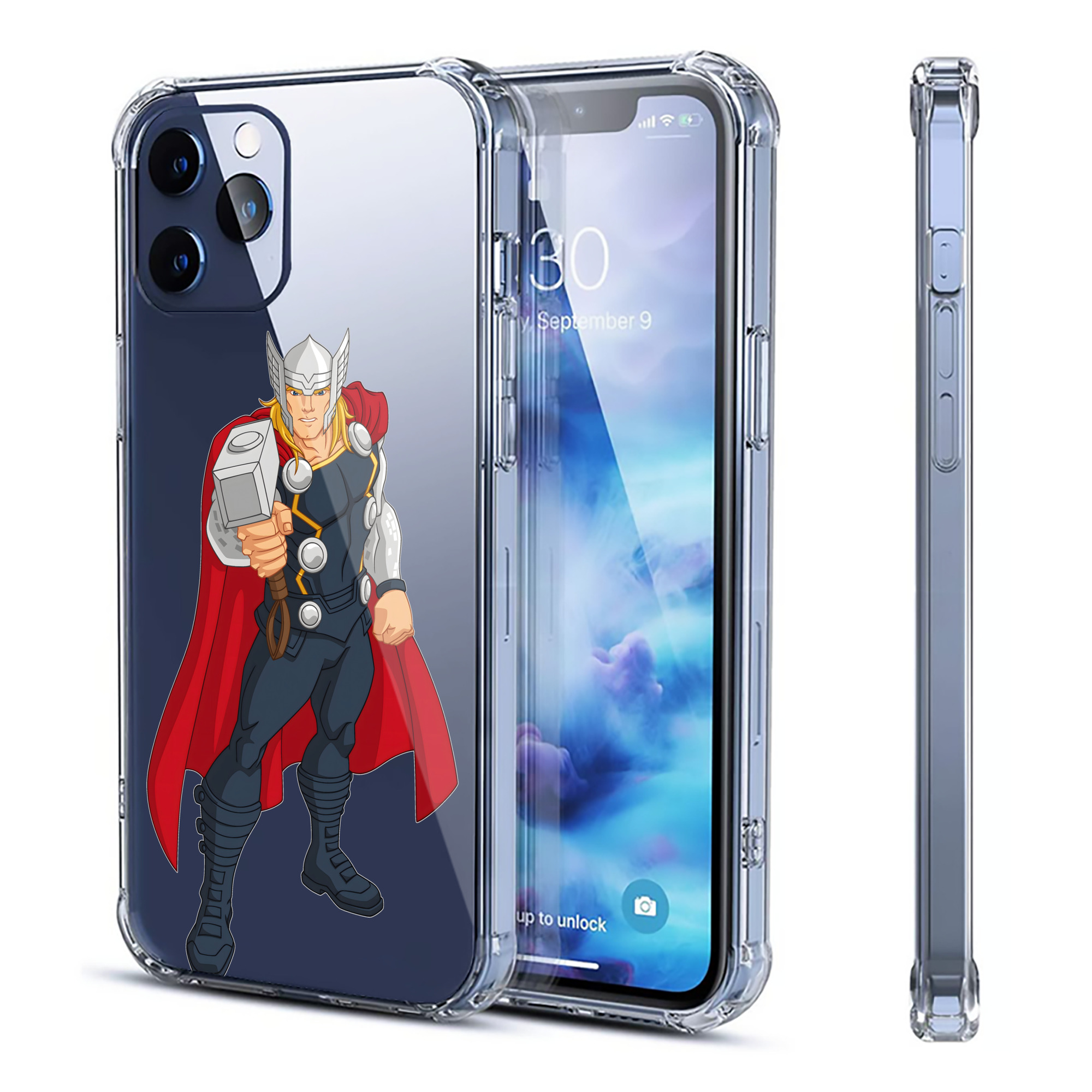 （画像用） アベンジャーズ The Avengers 【iPhone 12シリーズ対応】透明スマホケース（クリアソフトケース）